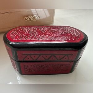 Small Red and Black Decorative Box